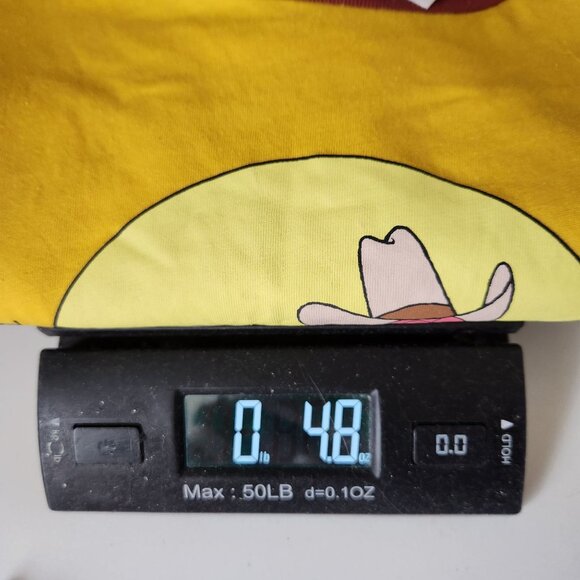 SpongeBob SquarePants Yellow & Brown Graphic Ringer Tee Shirt Cowboy Size S NWT - Picture 7 of 7